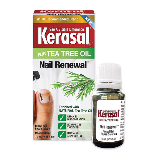 Kerasal Renewal Nail Repair Solution With Tea Tree Oil For Discolored And Damaged Nails, 0.33 Oz