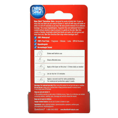 New Skin, Liquid Bandage Skin Protectant, Sensitive Skin - 0.3 oz