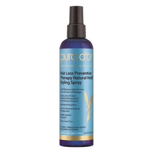 Pura D'Or Hair Loss Prevention Therapy Natural Hold Styling Spray 8 Oz