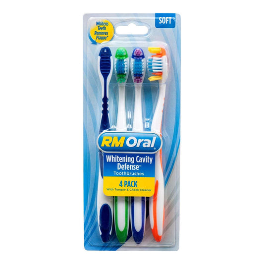 Rm, Oral Toothbrsh Whitening Soft 4 Count, 4 Count