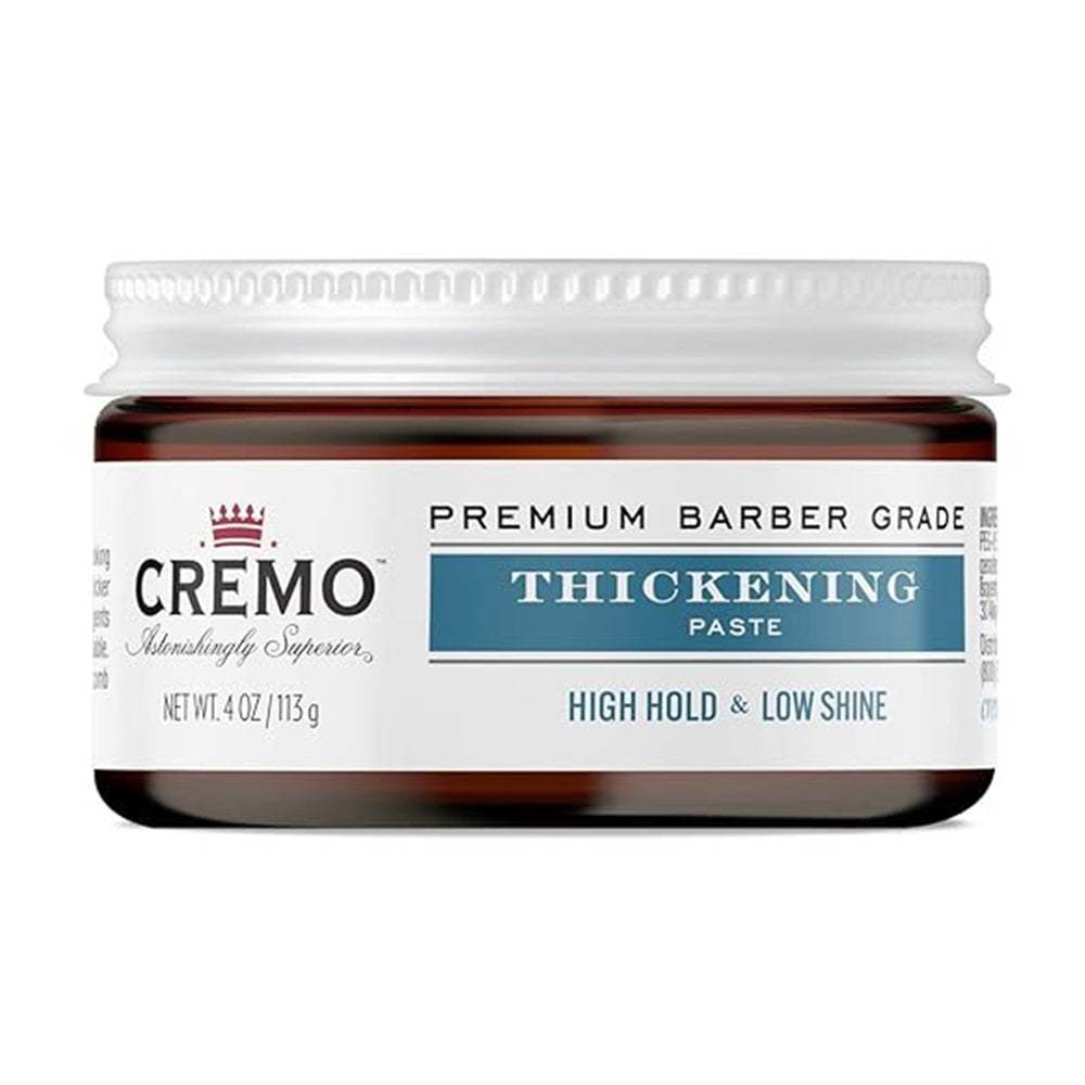 Cremo Premium Barber Grade Hair Styling Thickening Paste, High Hold, Low Shine, 4 Oz