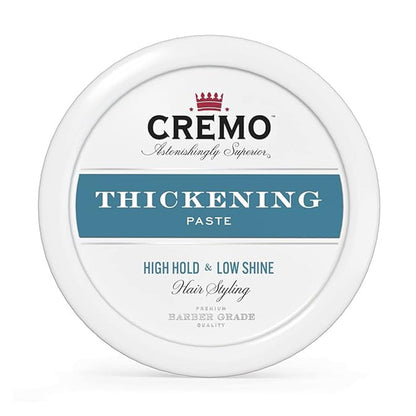 Cremo Premium Barber Grade Hair Styling Thickening Paste, High Hold, Low Shine, 4 Oz