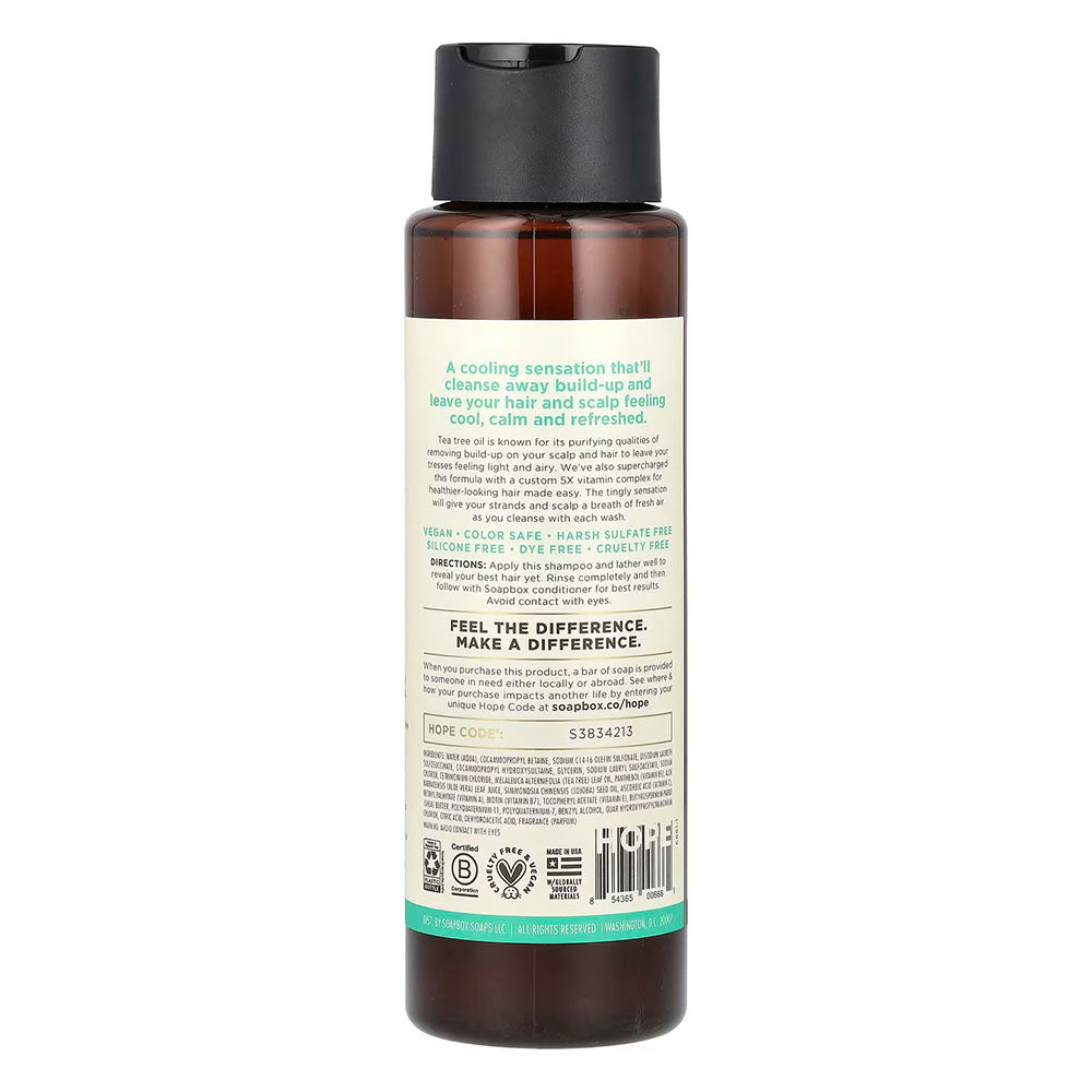 Soapbox Tea Tree Clean & Purity Hair Shampoo, 16 Oz
