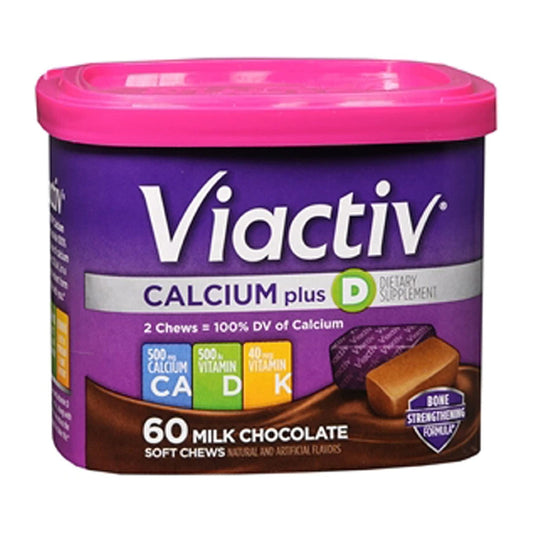 Viactiv Calcium Plus D Milk Chocolate Soft Chews - 60 Count