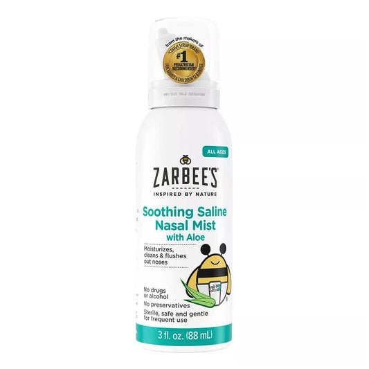 Zarbee'S Naturals Soothing Saline Mist With Aloe, 3 Oz 1 Ea
