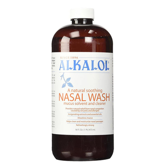 Alkalol Natural Soothing Nasal Wash Mucus Solvent & Cleaner - 16 Fl Oz