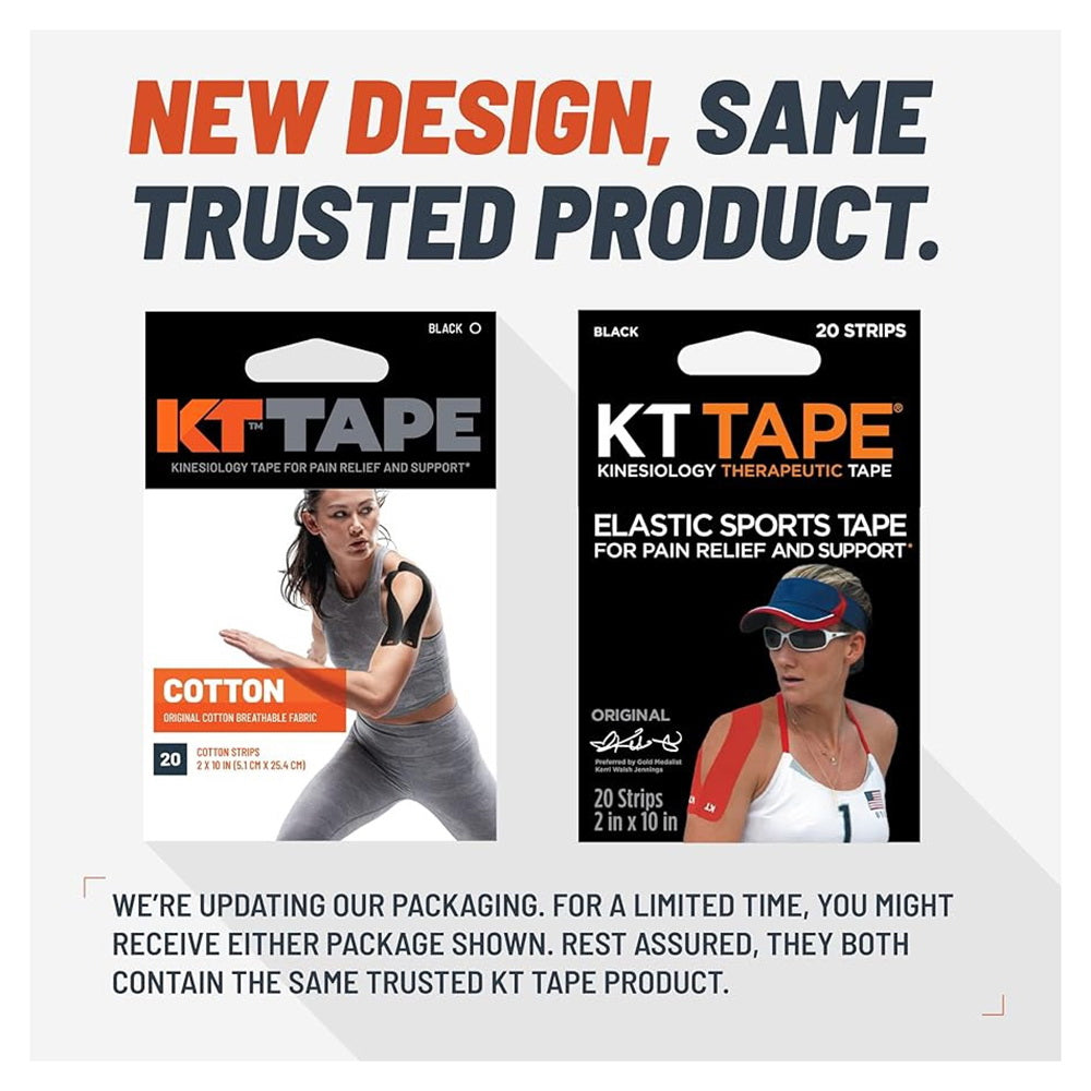 Kt Tape Original Cotton, Elastic Kinesiology Athletic Tape Pink, 20 Count