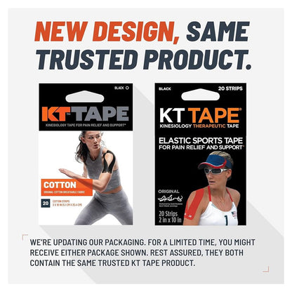 Kt Tape Original Cotton, Elastic Kinesiology Athletic Tape Pink, 20 Count