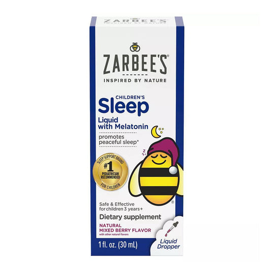 Zarbee'S Naturals Children'S Sleep Liquid With Melatonin, 1.1 Oz