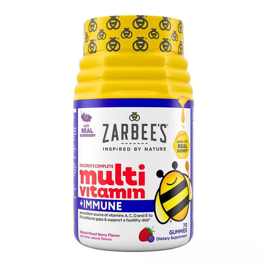 Zarbee'S Naturals Children'S Complete Multivitamin + Immune Gummies, Natural Mixed Berry, 70 Ea