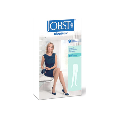 Jobst Ultra Sheer Knee High Stockings, Silky Beige, 8-15 Mmhg Large 1 Pair