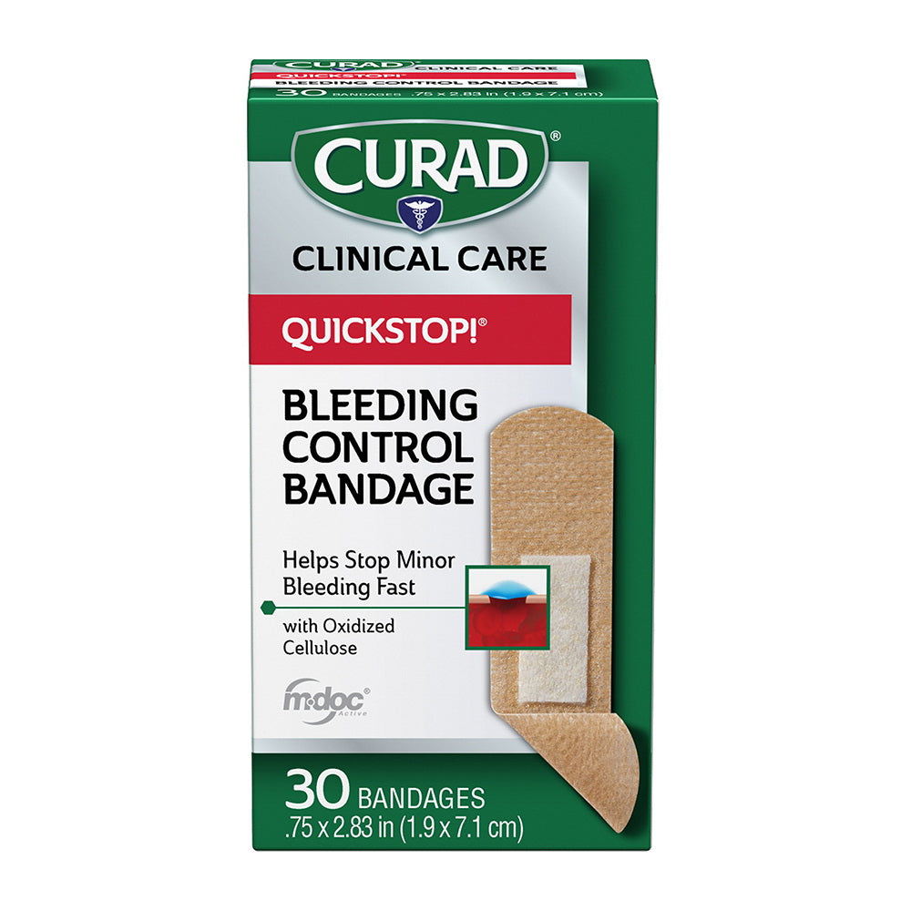 Curad Quickstop! Flexible Adhesive Bandage, Multi-Color, 30 Count