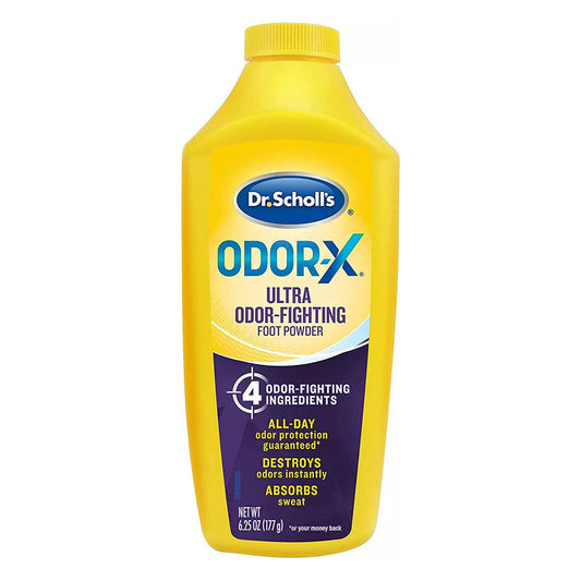 Dr. Scholl'S Odor-Fighting X Foot Powder, Yellow, 6.25 Ounce