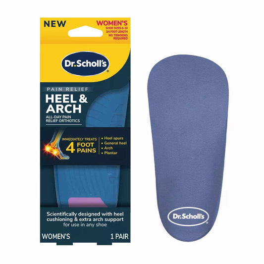 Dr. Scholl'S Heel & Arch Pain Relief Insoles - Women Size 6-10 - 1 Pair