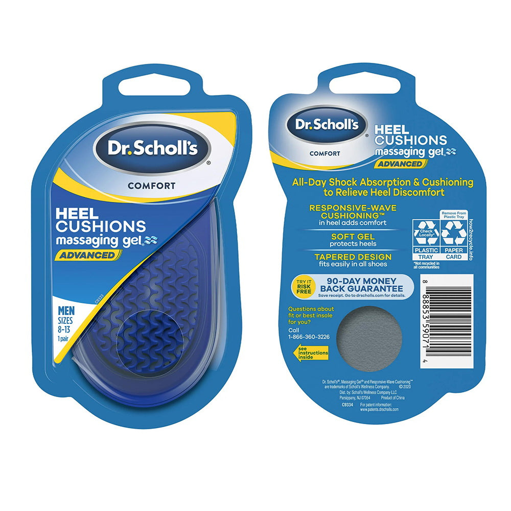 Dr. Scholl'S Heel Cushions With Massaging Gel Advanced