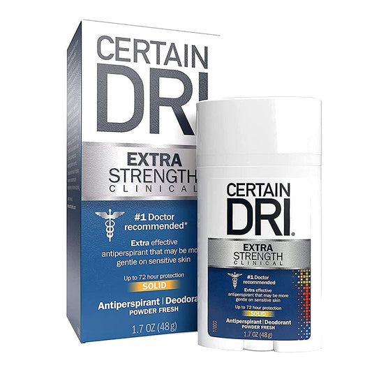 Certain Dri Extra Strength Clinical Antiperspirant Solid Deodoran Powder Fresh - 1.7 Oz
