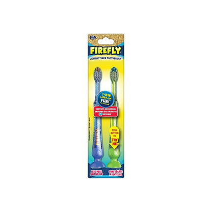 Firefly Lightup Timer Toothbrush With Suction Cup 2 Ea (Color May Vary)