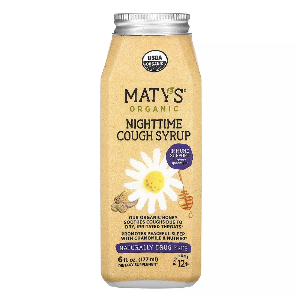 Maty'S Organic Nighttime Cough Syrup, Natural Cough Syrup Relief For Adults ,6 Fl Oz