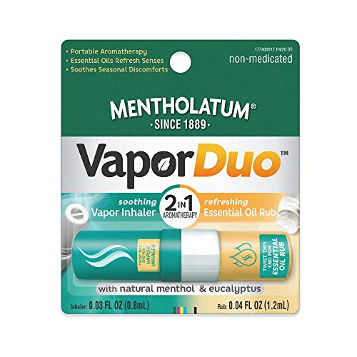 Mentholatum Vapor Duo, Non-Medicated Nasal Vapor Inhaler & Rub - 1 Ct