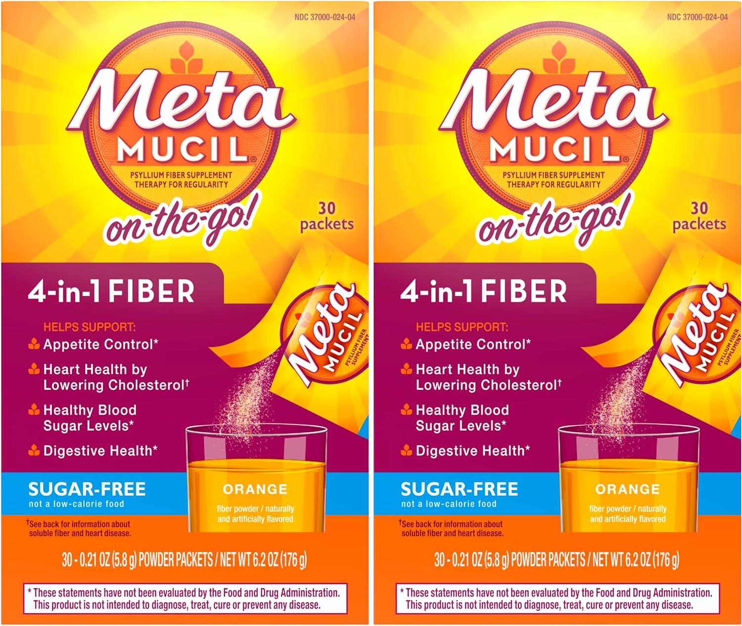 Metamucil On-The-Go Fiber Supplement - 30 Count