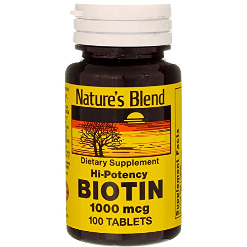 Nature'S Blend Biotin Hi-Potency 1,000 Mcg 100 Tabs