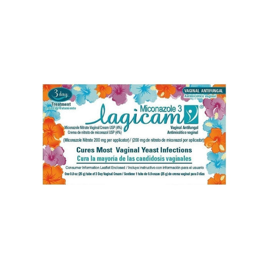 Lagicam Vaginal Yeast Infection Antifungal 3 Day Treatment Cream .9 Oz