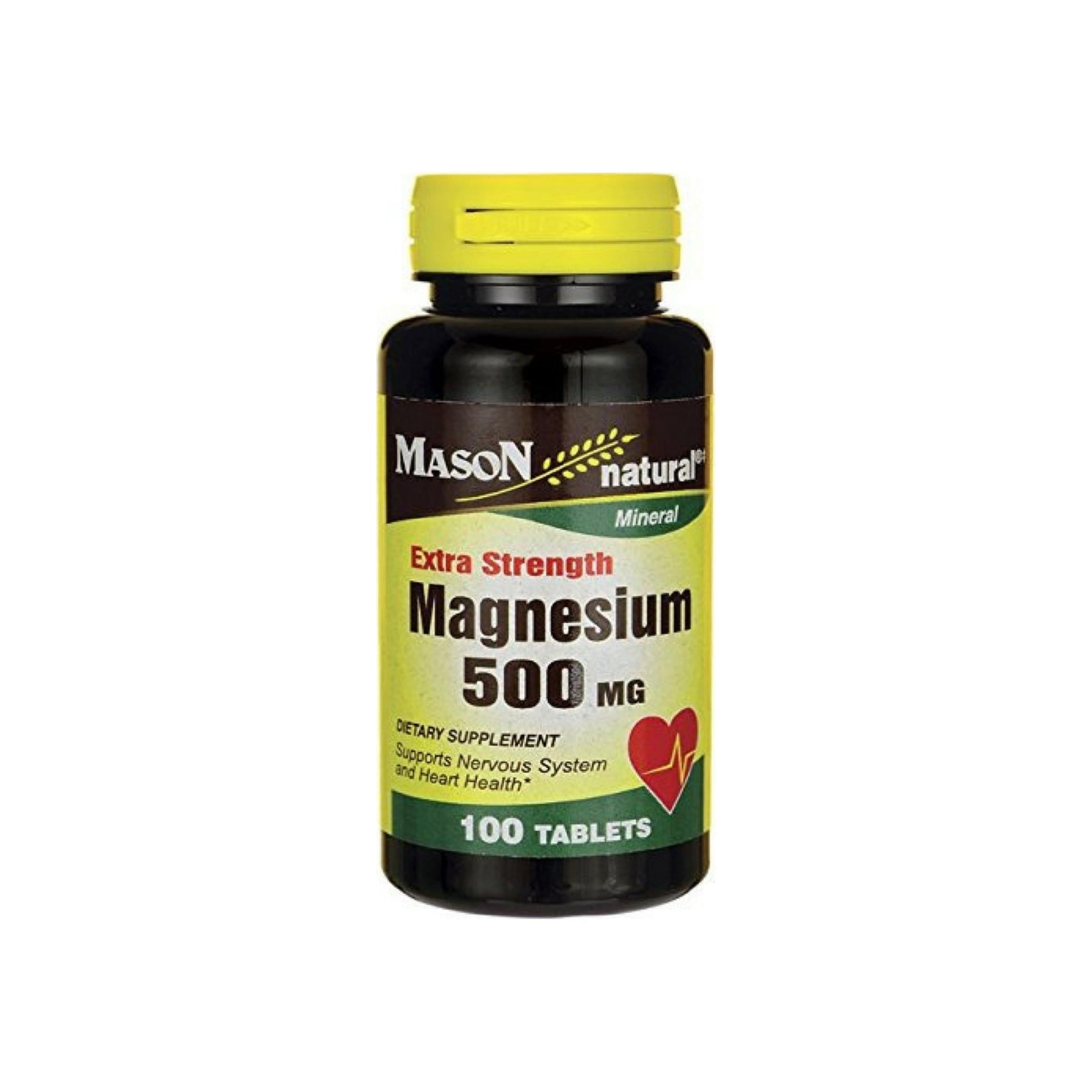 Mason Natural Extra Strength Magnesium 500 Mg Tablets - 100 Ea