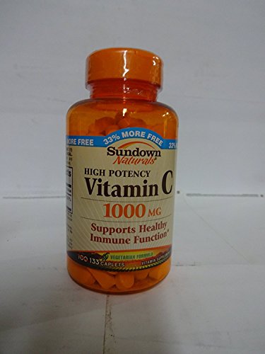 Sundown Naturals High Potency Vitamin C 1000 Mg Support Immune Function 133 Cap.