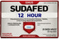 Sudafed 12 Hour Sinus Maximum Strength Long-Acting Nasal Decongestant - 20 CT.