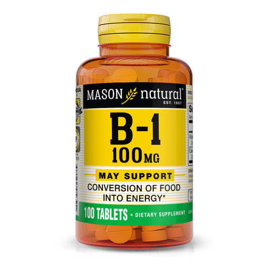 Mason Naturals Vitamin B-1 100 Mg Tablets, 100 Ea