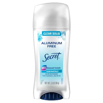 Secret Women's Aluminum-Free Clear Solid Deodorant ,2.4 oz