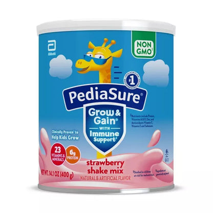 PediaSure Grow & Gain Non-GMO Shake Mix Strawberry Powder - 14.1oz