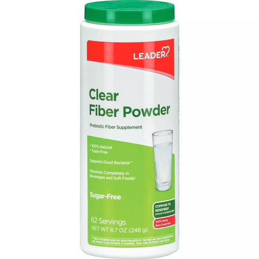 Leader Prebiotic Fiber Supplement Powder for Digestive Health Care- 8.7 oz