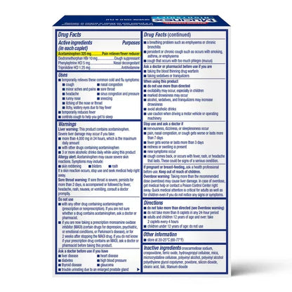 Mucinex Max Strength Cold & Flu Medicine Nighttime - Tablets - 20ct