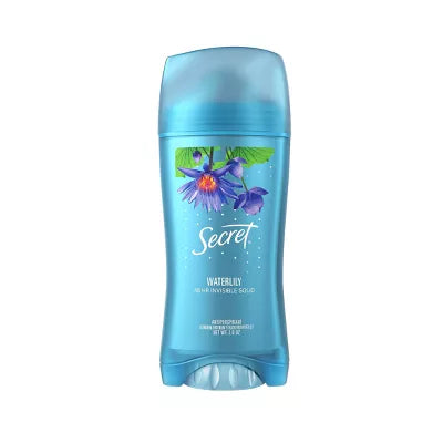 Secret Invisible Solid Antiperspirant And Deodorant, Waterlily Scent, 2.6 Oz