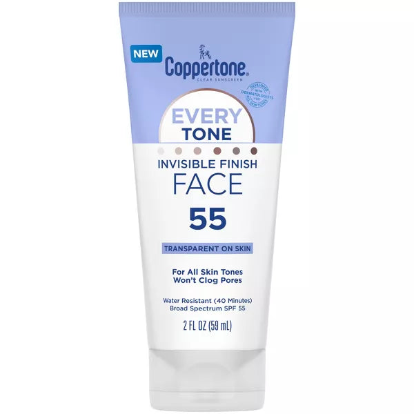 Coppertone Every Tone Face Sunscreen Lotion - SPF 55 - 2 fl oz