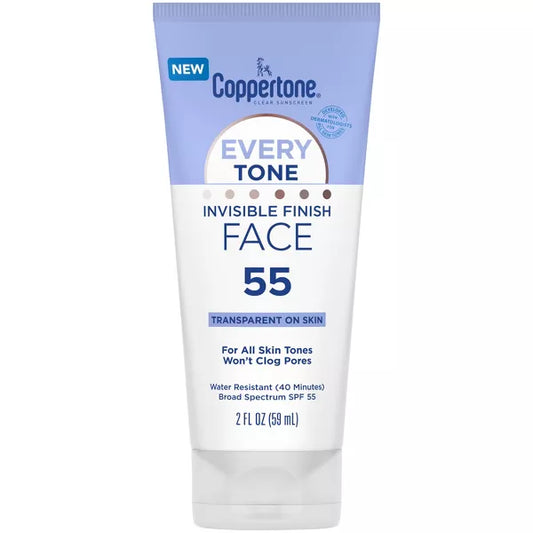 Coppertone Every Tone Face Sunscreen Lotion - SPF 55 - 2 fl oz