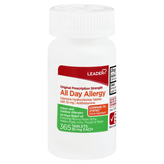 Leader Original Prescription Strength 10 mg Tablets All Day Allergy - 365 ea