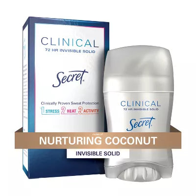 Secret Women'S Clinical Strength Invisible Solid Antiperspirant And Deodorant ,1.6 Fl Oz