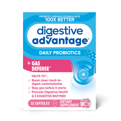 Schiff Digestive Advantage-Fast Acting Enzymes + Daily Probiotic Capsules - 32 Ea