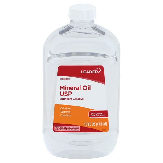 Leader Mineral Oil Lubricant Laxative Liquid - 16 oz