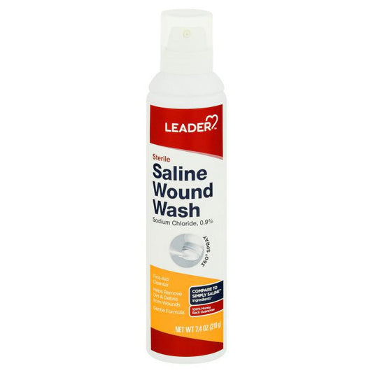 Leader Saline Wound Wash Sterile - 7.4 Oz