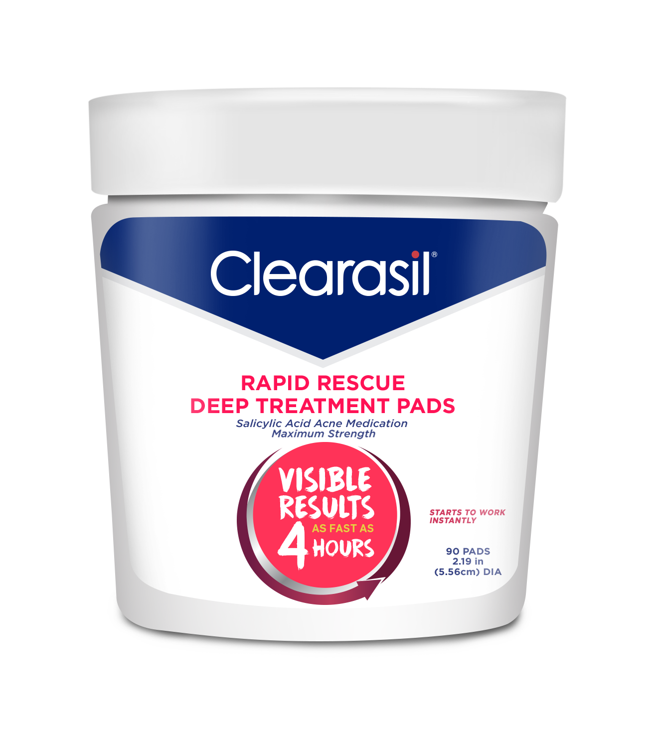 Clearasil Rapid Rescue Deep Treatment Cleansing Pads - 90 Ct