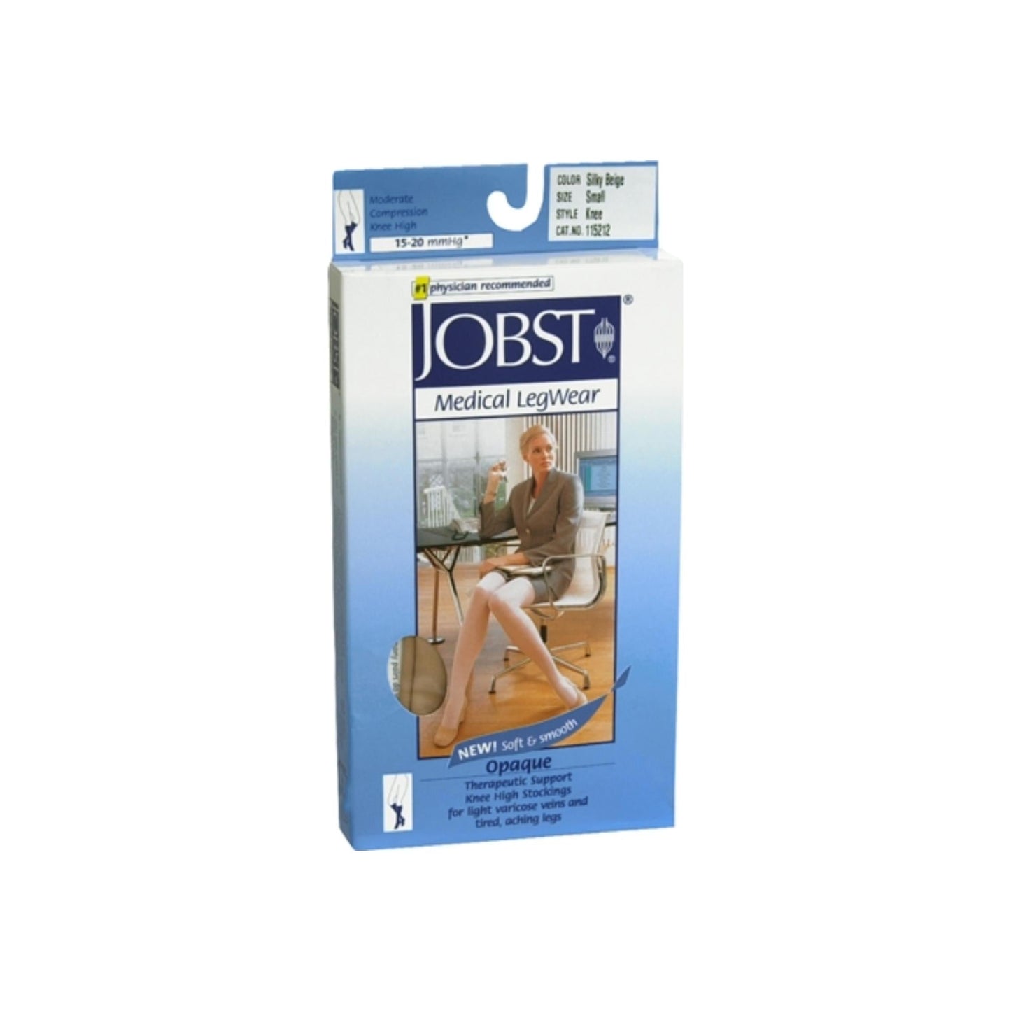 Jobst Medical Legwear Knee High 15-20 Mmhg Opaque Small Silky Beige 1 Pair