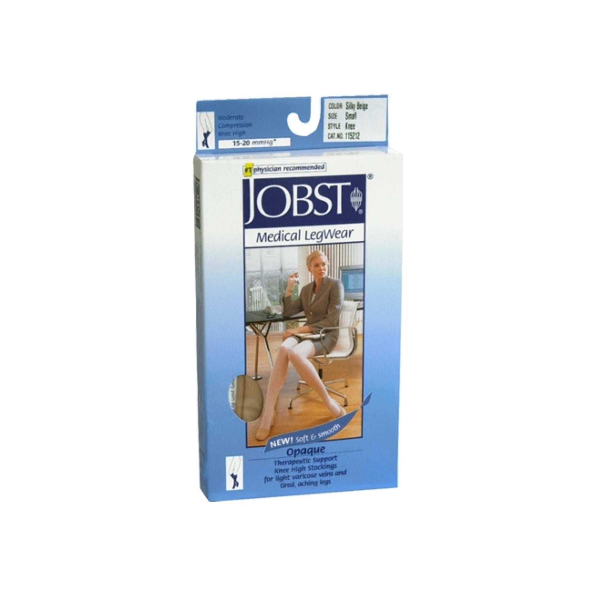 Jobst Medical Legwear Knee High 15-20 Mmhg Opaque Small Silky Beige 1 Pair