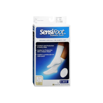 Jobst Sensifoot Crew Socks White Small 1 Pair