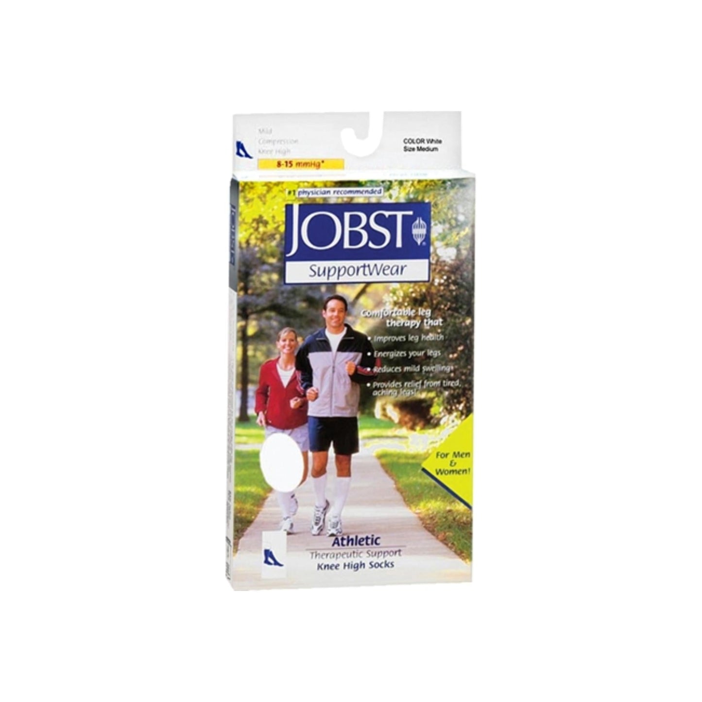 Jobst Supportwear Socks Athletic Knee High 8-15Mmhg Medium 1 Pair