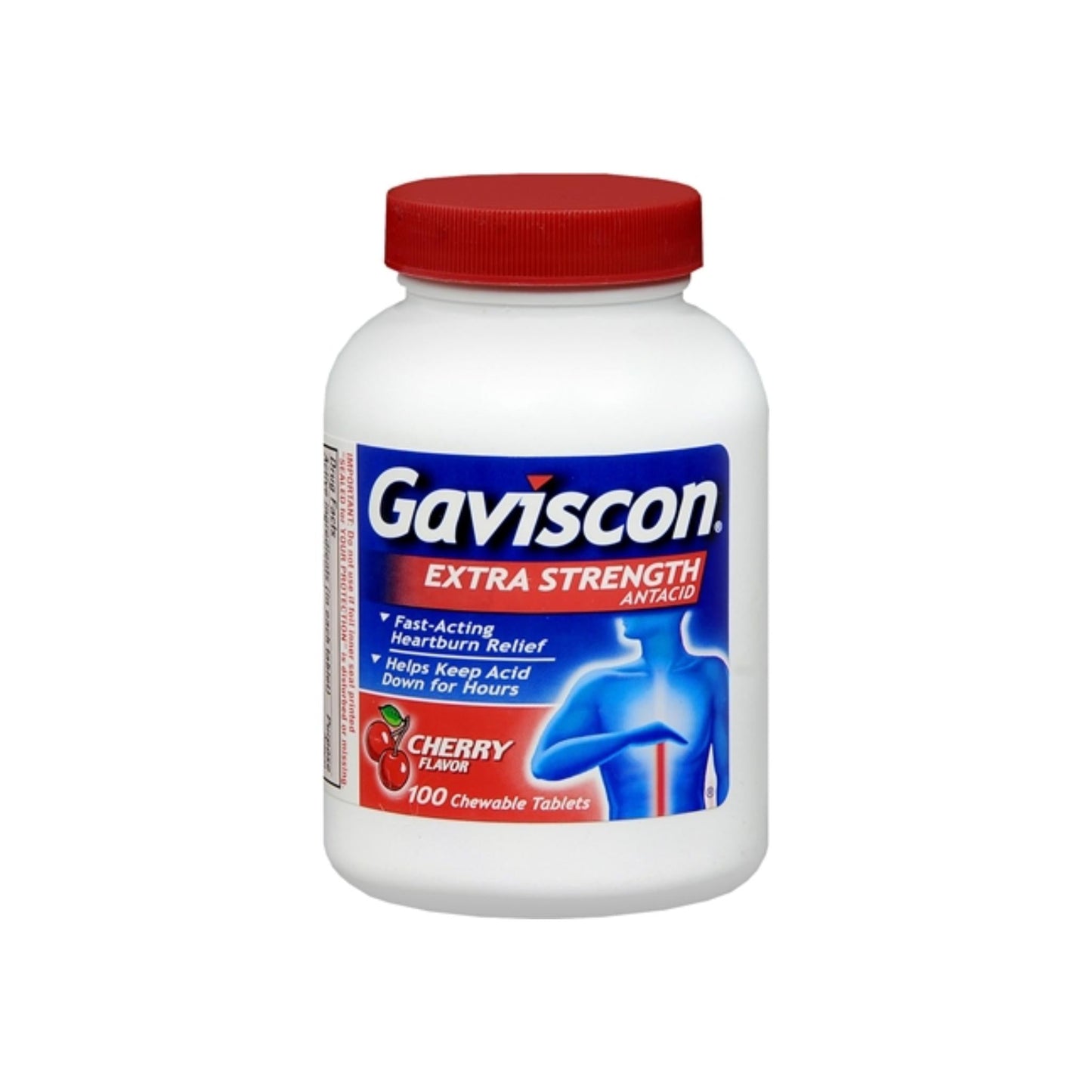 Gaviscon Tablets Extra Strength Cherry Flavor 100 Tablets