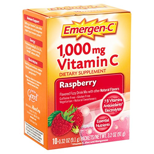 Emergen-C Daily Immune Support Vitamin C Supplement Powder, Raspberry, 10 Ct
