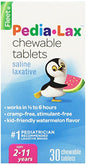 Pedia-Lax Laxative Chewable Tablets For Kids, Ages 2-11, Watermelon Flavor, 30 Ct